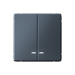 Systeme Electric ArtGallery Грифель Выключатель 2-клавишный с подсветкой, сх.5а, 10АХ, механизм, быстрозажим. клем. GAL000753S - фото 69038