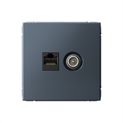 ArtGallery Грифель Розетка двойная ТВ + компьютерная RJ45, кат. 5Е GAL000789 - фото 69051