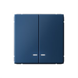 Systeme Electric ArtGallery Аквамарин Выключатель 2-клавишный с подсветкой, сх.5а, 10АХ, механизм, быстрозажим. клем. GAL001153S - фото 69100