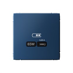 ArtGallery Аквамарин USB Розетка тип-С 65Вт высокоскоростная зарядка QC, PD, механизм GAL001127 - фото 69120