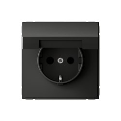 Systeme Electric ArtGallery Базальт Розетка с заземл. со шторк. с крышк., 16А, IP20,  механизм, быстрозажим. клем. GAL001446S - фото 69207
