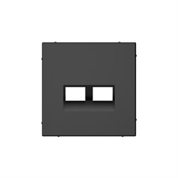 Systeme Electric ArtGallery Базальт Накладка двойная для информационных функций типа Keystone GAL001490 - фото 69268