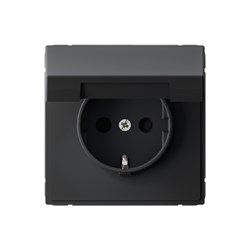 Systeme Electric ArtGallery Карбон Розетка с заземл. со шторк. с крышк., 16А, IP20,  механизм, быстрозажим. клем. GAL001046S - фото 69279