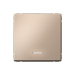 ArtGallery Песочный Выключатель 1-клавишный с подсветкой, сх.1а, 10АХ, механизм GAL001213 - фото 69399