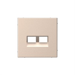 Systeme Electric ArtGallery Песочный Накладка двойная для информационных функций типа Keystone GAL001290 - фото 69419