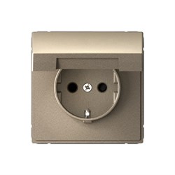 Systeme Electric ArtGallery Шампань Розетка с заземл. со шторк. с крышк., 16А, IP20,  механизм, быстрозажим. клем. GAL000546S - фото 69474