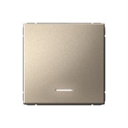 Systeme Electric ArtGallery Шампань Выключатель 1-клавишный с подсветкой, 10АХ, механизм, быстрозажим. клем. GAL000513S - фото 69477