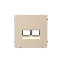 Systeme Electric ArtGallery Шампань Накладка двойная для информационных функций типа Keystone GAL000590 - фото 69491