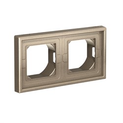 Systeme Electric ARTGALLERY 2-постовая РАМКА IP44,  ШАМПАНЬ GAL440502 - фото 69535