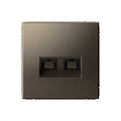 ArtGallery Мокко Розетка двойная компьютерная RJ45+RJ45, кат.6А, механизм GAL000688 - фото 69572