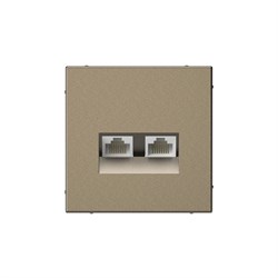 Systeme Electric ArtGallery Мокко Розетка двойная компьютерная RJ45+RJ45, кат. 5е, механизм GAL000685 - фото 69575