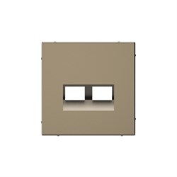 Systeme Electric ArtGallery Мокко Накладка двойная для информационных функций типа Keystone GAL000690 - фото 69576