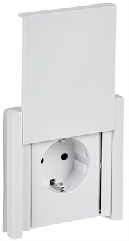 IEK FORTE&PIANO Белый Розетка с/з со шт с крышкой безвинтовое крепление 16А IP44 FP219 FP-R16-16-1-44-K01 - фото 69633