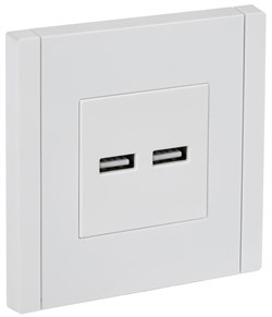 IEK FORTE&PIANO Белый Розетка USB A+A 3,1А FP249 FP-U21-D31-K01 - фото 69635