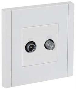 FORTE&PIANO Роз. двойная TV+SAT FP238 бел. IEK FP-AF20-O-K01 - фото 69643