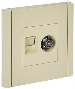 FORTE&PIANO Роз. двойная TV+RJ45 кат.5E FP436 ван. IEK FP-AK20-1-K10 - фото 69682