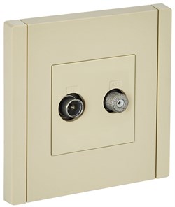 FORTE&PIANO Роз. двойная TV+SAT FP438 ван. IEK FP-AF20-O-K10 - фото 69688