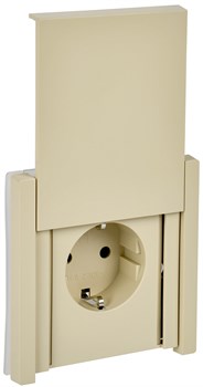 IEK FORTE&PIANO Ваниль Розетка с/з со шт с крышкой винтовое крепление 16А IP44 FP421 FP-R16-16-44-K10 - фото 69715