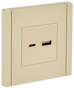 IEK FORTE&PIANO Ваниль Розетка USB A+C 18Вт FP451 FP-U22-018-K10 - фото 69717