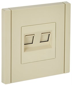 FORTE&PIANO Роз. двойная RJ11+RJ45 кат.5E FP435 ван. IEK FP-KT20-O-1-K10 - фото 69720
