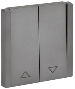 IEK FORTE&PIANO Сталь Выключатель жалюзи 10А FP511 FP-V15-0-10-1-K46 - фото 69733