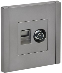 FORTE&PIANO Роз. двойная TV+RJ45 кат.6 FP537 ст. IEK FP-AK20-2-K46 - фото 69736