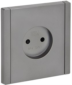 IEK FORTE&PIANO Сталь Розетка б/з со шт винтовое крепление 10А FP517 FP-R13-10-K46 - фото 69752