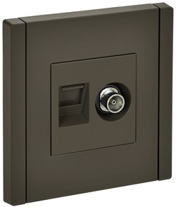 FORTE&PIANO Роз. двойная TV+RJ45 кат.6 FP337 сер. IEK FP-AK20-2-K03 - фото 69787