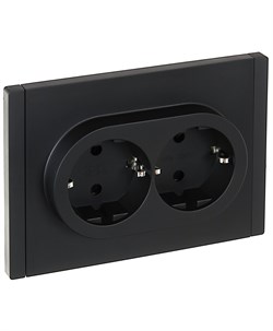 FORTE&PIANO Роз. 2-я с з/к з/ш б/к 16А FP123 чер. IEK FP-R24-16-1-K02 - фото 69828