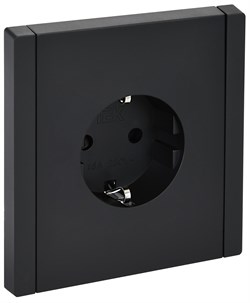 IEK FORTE&PIANO Роз. с з/к з/ш б/к 16А FP113 чер. FP-R14-16-1-K02 - фото 69850