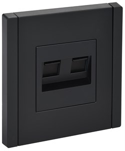 FORTE&PIANO Роз. комп. 2-ая RJ45 кат.6 FP134 чер. IEK FP-K20-2-K02 - фото 69853