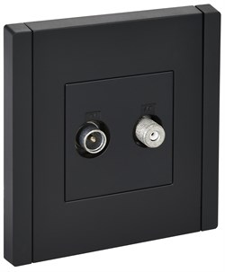 FORTE&PIANO Роз. двойная TV+SAT FP138 чер. IEK FP-AF20-O-K02 - фото 69854