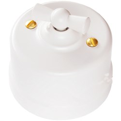 Bironi Лизетта пластик белый выключатель 2-клавишный B1-202-21 - фото 69872