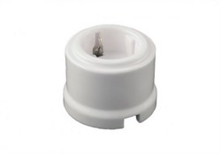 Bironi Лизетта керамика белый розетка с заземлением B1-101-01 - фото 69913