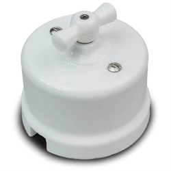 BIRONI Лизетта Керамика Белый Выключатель 1-кл B1-200-01 - фото 69920