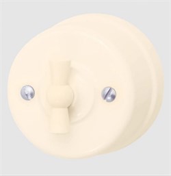 BIRONI Лизетта Пластик Песочное золото Выключатель 1-кл B1-200-24 - фото 69928