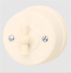 BIRONI Лизетта Пластик Песочное золото Выключатель перекрестный 1-кл B1-203-24 - фото 69935