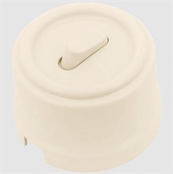 BIRONI Лизетта Пластик Песочное золото Выключатель проходной 1-кл (клавишный) B1-221-24 - фото 69937