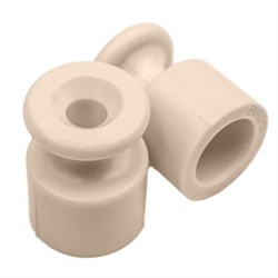 BIRONI Изолятор для наружного монтажа, пластик, цвет песочное золото (10 шт/уп) B1-551-24-10 - фото 69945