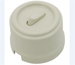 Bironi Лизетта пластик слоновая кость выключатель 1-клавишный (клавишный) B1-220-211 - фото 69953