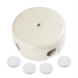 Bironi Лизетта пластик слоновая кость распределительная коробка 78*30мм (4 ввода в комплекте) B1-521-211-К - фото 69958