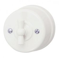 Bironi Лизетта пластик слоновая кость выключатель 1-клавишный B1-200-211 - фото 69962