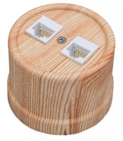 Bironi Лизетта пластик карельская сосна розетка 2-ая RJ45 B1-302-13 - фото 69982