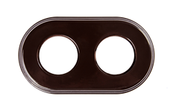 Bironi Шедель керамика коричневый рамка 2-ая (скрытый и накладной монтаж) BF2-620-02 - фото 70003