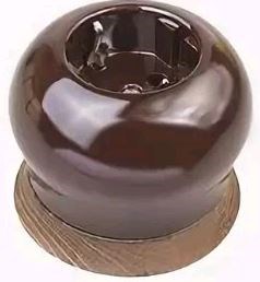 Bironi Фаберже керамика коричневый розетка с заземлением B2-101-020/18 - фото 70006