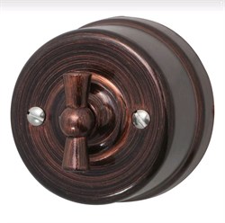 Bironi Лизетта пластик медный век выключатель 2-клавишный B1-202-16 - фото 70023