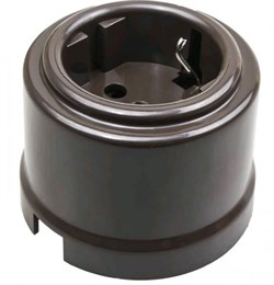 Bironi Лизетта пластик коричневый розетка с заземлением B1-101-22 - фото 70046