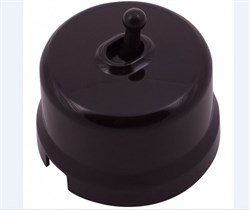 Bironi Лизетта пластик коричневый выключатель 1-клавишный (тумблерный) B1-230-22 - фото 70051