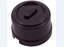 Bironi Лизетта пластик коричневый выключатель проходной 1-клавишный (клавишный) B1-221-22 - фото 70054