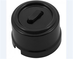 Bironi Лизетта пластик чёрный выключатель проходной 1-клавишный (клавишный) B1-221-23 - фото 70100